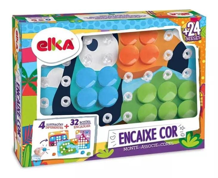 Imagem de Brinquedo Educativo Encaixe Cor Associe Formas Pedagógico Série Brinquedos de Menina e Menino Elka