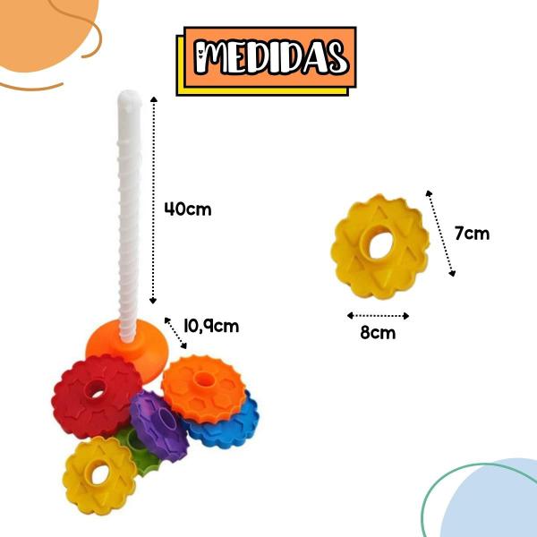 Brinquedo Educativo Giro Mágico Didático Pedagógico Infantil Bebê Colorido 8pçs Interativo - Dismat Imagem de Brinquedo Educativo Giro Mágico Didático Pedagógico Infantil Bebê Colorido 8pçs Interativo