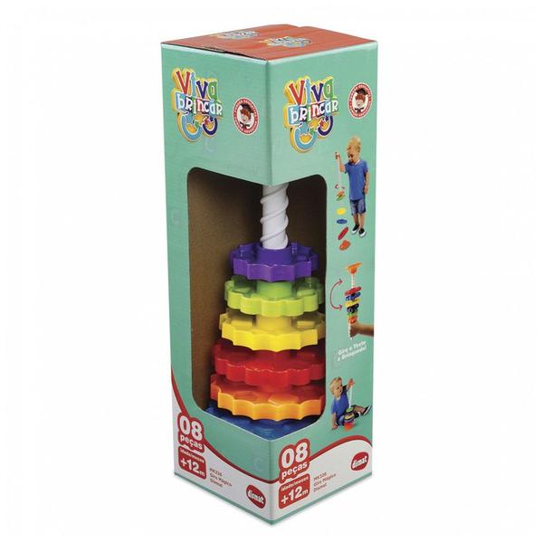 Brinquedo Educativo Giro Mágico Didático Pedagógico Infantil Bebê Colorido 8pçs Interativo - Dismat Imagem de Brinquedo Educativo Giro Mágico Didático Pedagógico Infantil Bebê Colorido 8pçs Interativo