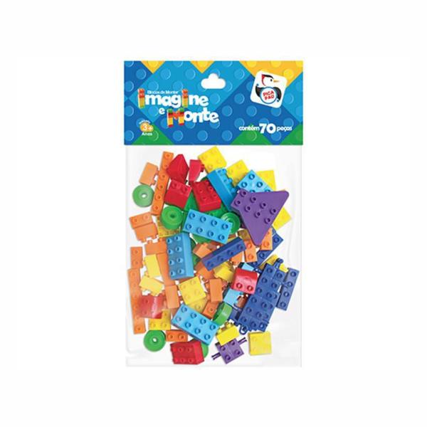 Brinquedo Educativo Imagine E Monte 70 Peças Pica Pau - Pica-pau Imagem de Brinquedo Educativo Imagine E Monte 70 Peças Pica Pau