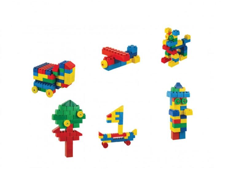 Imagem de Brinquedo Educativo Infantil Blocos Montar Criativos 120Pç