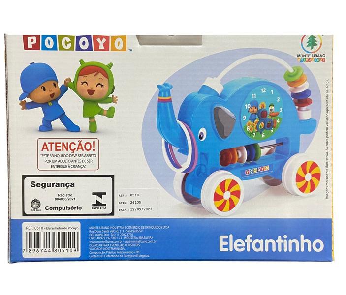 Imagem de Brinquedo Educativo Infantil Elefantinho Plástico Desenho