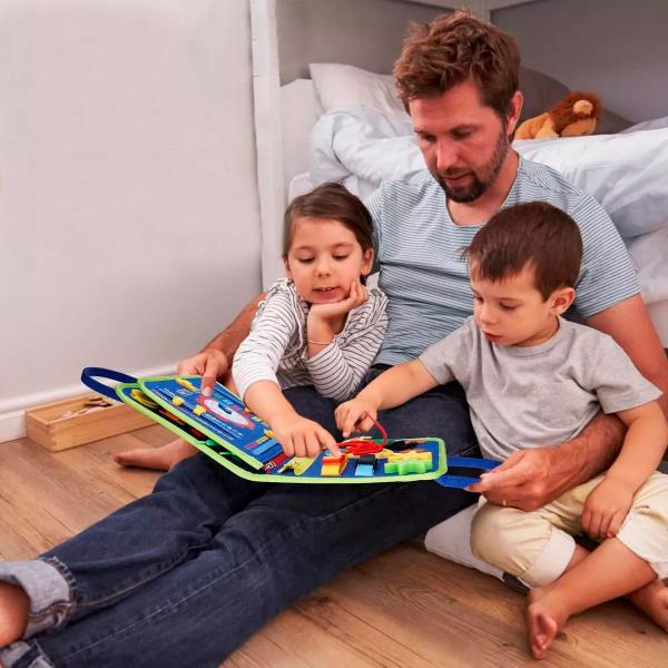 Imagem de Brinquedo Educativo Infantil Maleta de Atividades Aprendizados Pedagógica Montessori Sensorial Diversão para Bebês Crianças