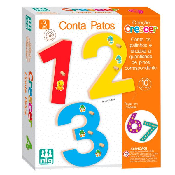 Brinquedo Educativo Infantil Pedagógico Conta Patos 10 Peças - Nig Brinquedos Imagem de Brinquedo Educativo Infantil Pedagógico Conta Patos 10 Peças - Nig Brinquedos