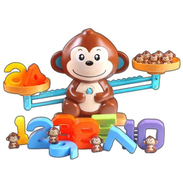 Imagem de Brinquedo Educativo Jogo Balança Numérica Matemática Macaco - POLIBRINQ