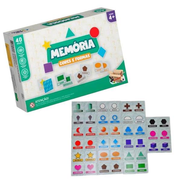 Imagem de Brinquedo Educativo Jogo Da Memória - Cores E Formas