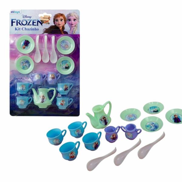 Imagem de Brinquedo Educativo Jogo De Chá Frozen Infantil 14 Peças - Etitoys