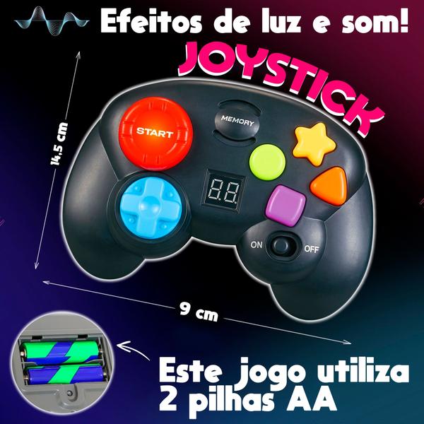 Brinquedo Educativo Joystick Jogo Da Memória E Pegue A Luz Com Som E Luz 64 Niveis - Dm Toys Imagem de Brinquedo Educativo Joystick Jogo Da Memória E Pegue A Luz Com Som E Luz 64 Niveis