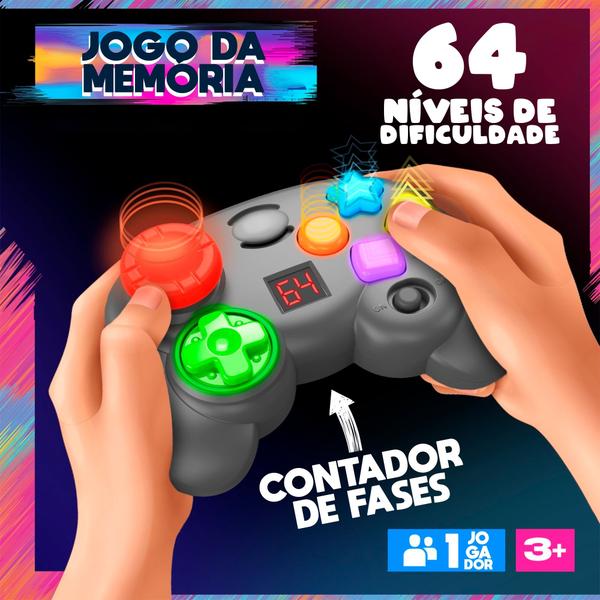 Brinquedo Educativo Joystick Jogo Da Memória E Pegue A Luz Com Som E Luz 64 Niveis - Dm Toys Imagem de Brinquedo Educativo Joystick Jogo Da Memória E Pegue A Luz Com Som E Luz 64 Niveis