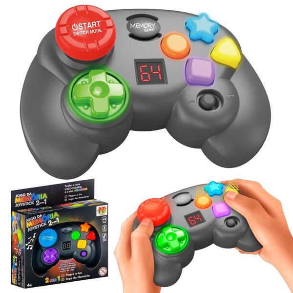 Brinquedo Educativo Joystick Jogo Da Memória E Pegue A Luz Com Som E Luz 64 Niveis - Dm Toys Imagem de Brinquedo Educativo Joystick Jogo Da Memória E Pegue A Luz Com Som E Luz 64 Niveis