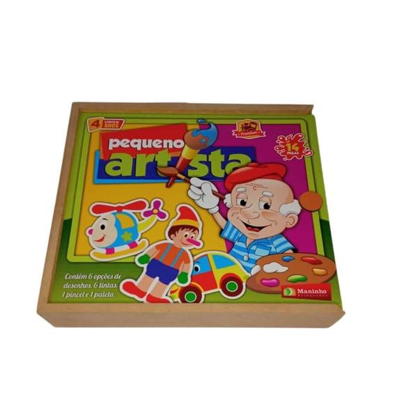 Imagem de Brinquedo Educativo Kit De Pintura Infantil Pequeno Artista