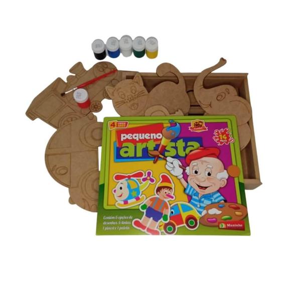 Imagem de Brinquedo Educativo Kit De Pintura Infantil Pequeno Artista