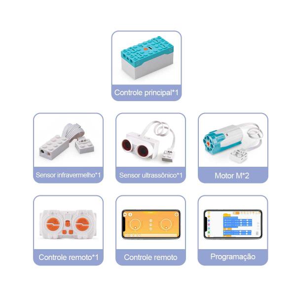 Imagem de Brinquedo Educativo Kit de Robótica Maker Vector Bot 46 em 1  C/Livro