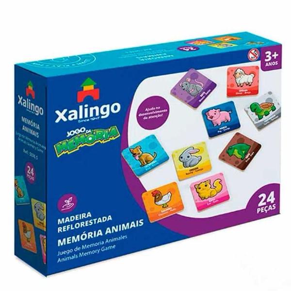 Imagem de Brinquedo Educativo Madeira Jogo Da Memória Infantil Xalingo