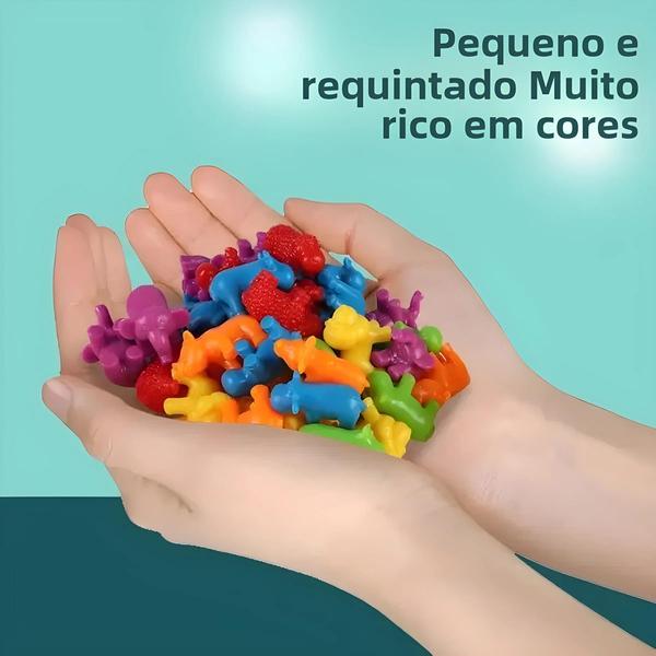 Imagem de Brinquedo Educativo Montessori de Arco-Íris - Contagem, Matemática e Cognição para Bebês