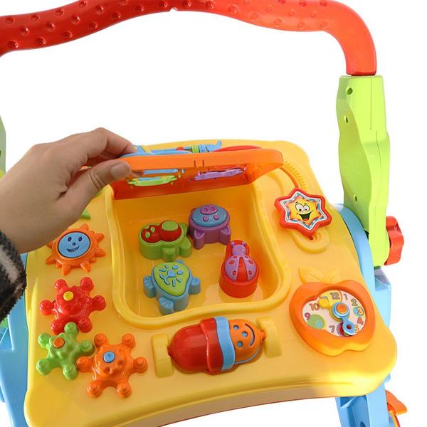 Brinquedo Educativo Multifuncional Colorido para Bebê - Andador, Mesa de Atividades e Mais, 4 Funções de Crescimento - Maral Imagem de Brinquedo Educativo Multifuncional Colorido para Bebê - Andador, Mesa de Atividades e Mais, 4 Funções de Crescimento