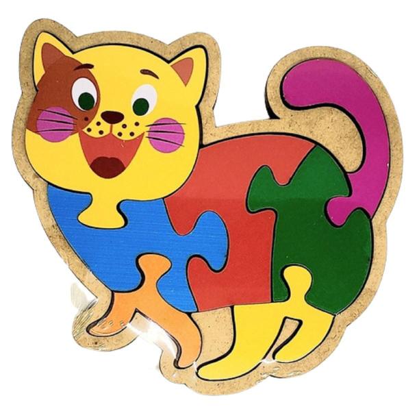 Imagem de Brinquedo Educativo Pedagógico Montessori Encaixe Gatinho