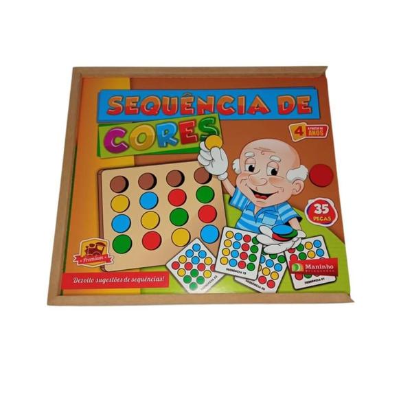 Imagem de Brinquedo Educativo Pedagógico Sequência De Cores Maninho