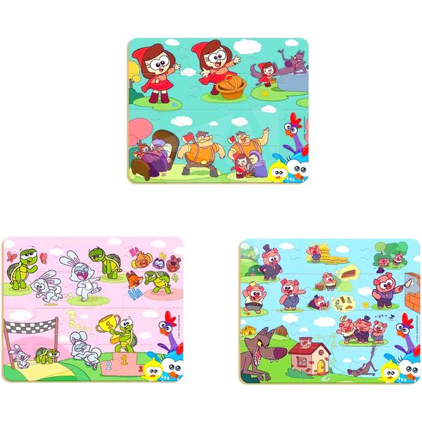Brinquedo Educativo Quebra Cabeça Contos Galinha Pintadinha - Nig Brinquedos Imagem de Brinquedo Educativo Quebra Cabeça Contos Galinha Pintadinha - Nig Brinquedos
