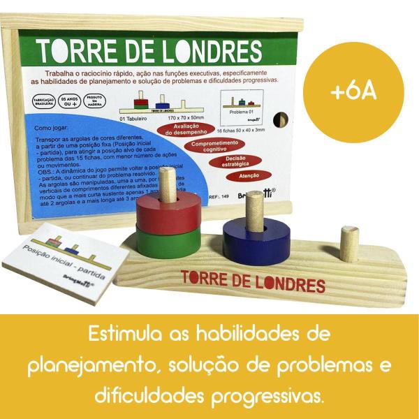 Imagem de Brinquedo Educativo Raciocinio Torre De Londres Madeira Inf