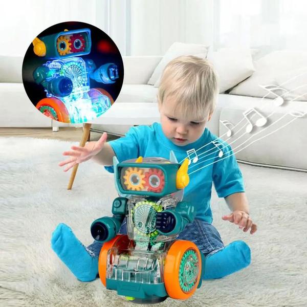 Imagem de Brinquedo Educativo Robô Engrenagem Muita Diversão Com Luzes Sons E Movimentos- ENVIO RÁPIDO