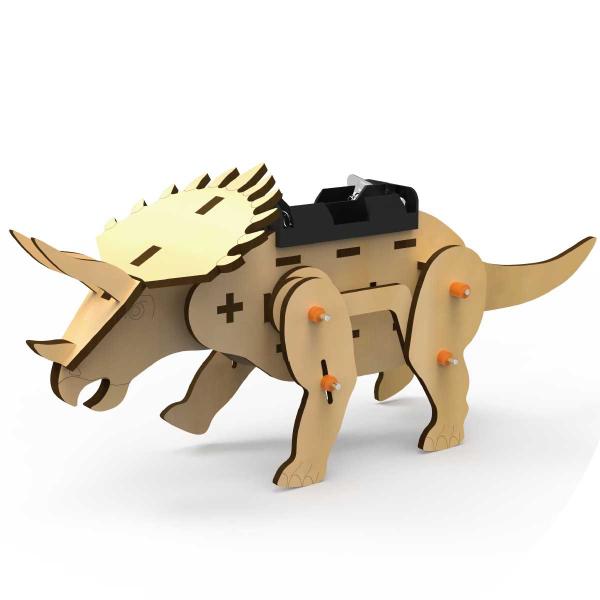 Imagem de Brinquedo Educativo Robótica STEM Dinossauro Triceratops MDF