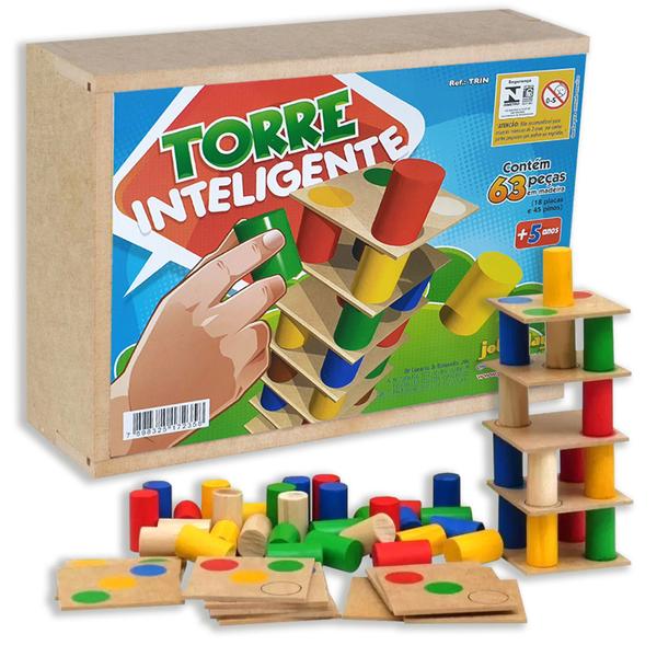 Imagem de Brinquedo Educativo Torre Inteligente 63 peças JottPlay