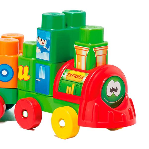 Brinquedo Educativo Trenzinho Baby Land Com 28 Peças Blocos Molto Blocks - Cardoso Imagem de Brinquedo Educativo Trenzinho Baby Land Com 28 Peças Blocos Molto Blocks
