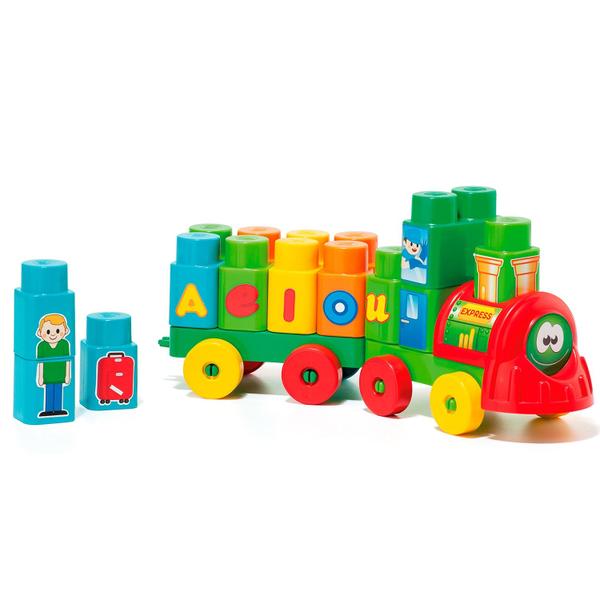 Brinquedo Educativo Trenzinho Baby Land Com 28 Peças Blocos Molto Blocks - Cardoso Imagem de Brinquedo Educativo Trenzinho Baby Land Com 28 Peças Blocos Molto Blocks