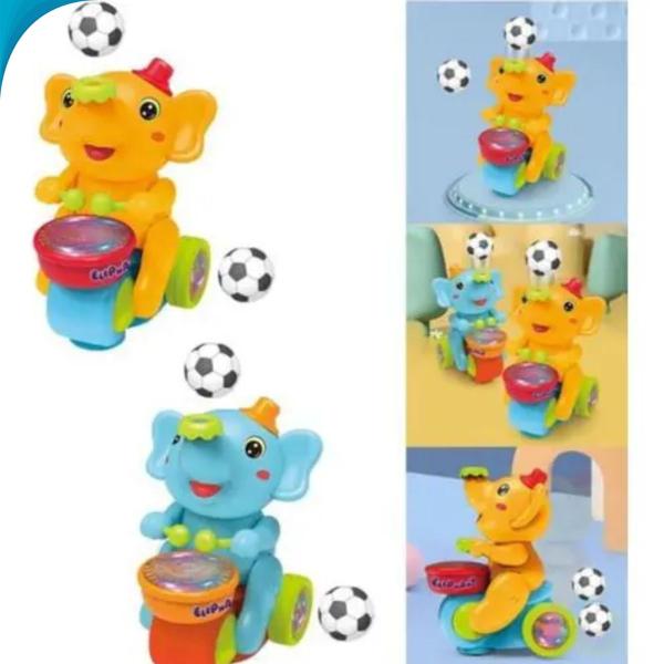 Imagem de Brinquedo Elefante Musical Divertido Equilibrista Para Menina Educativo E Interativo Produto De Qualidade Entrega Rapida