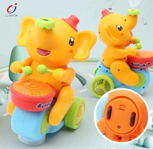 Imagem de Brinquedo elétrico musical interativo do elefante com luzes para crianças, sons, levitando, bola, brinquedo sensorial