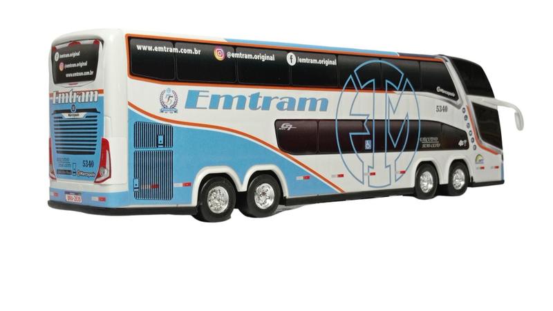 Imagem de Brinquedo Em Miniatura Ônibus Emtram 2 Andares