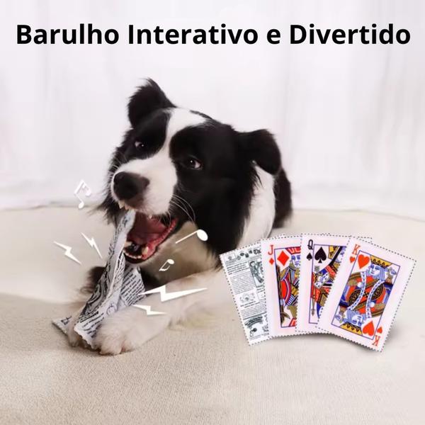 Imagem de Brinquedo Emite Som de Jornal Papel Interativo Cartas De Baralho Para Cachorro Gato LR-0290