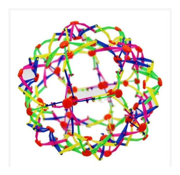 Imagem de Brinquedo Esfera De Hoberman Bola Abre E Fecha Ao Lançar Expansível - Toys