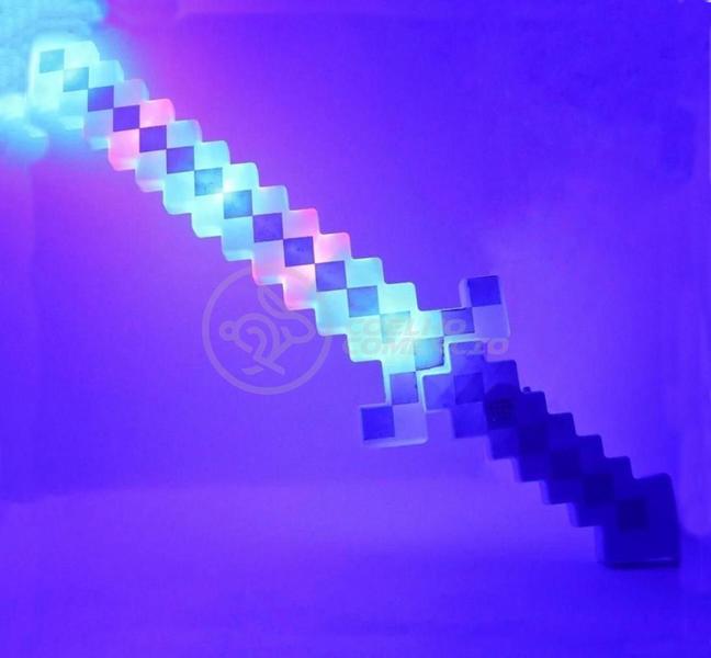 Brinquedo Espada Pixel Minecraft 58Cm Som E Luz - ul Nº32 Imagem de Brinquedo Espada Pixel Minecraft 58Cm Som E Luz - ul Nº32