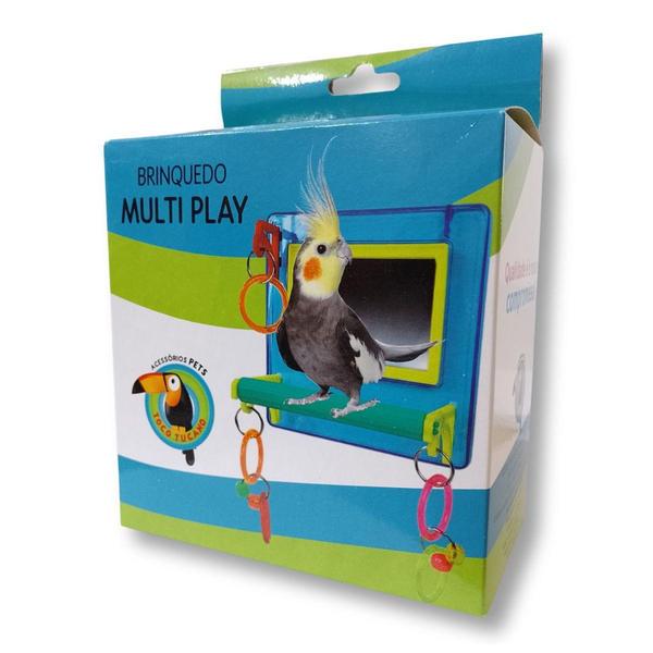 Imagem de Brinquedo Espelho Multi Play Para Calopsitas Agapornis e Periquitos - Toco Tucano