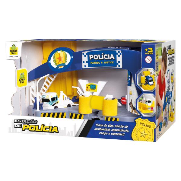 Imagem de Brinquedo Estação De Policia Manuntenção Carros Samba Toys