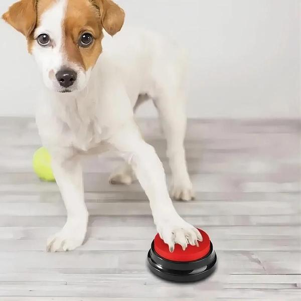 Imagem de Brinquedo Falante Gravável para Cachorro - Portátil e com Botão de Fala