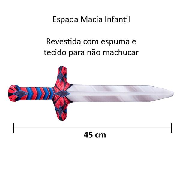 Imagem de Brinquedo Fantasia Infantil Teia Aranha 5 em 1 Máscara Espada Peitoral Luva e Capa