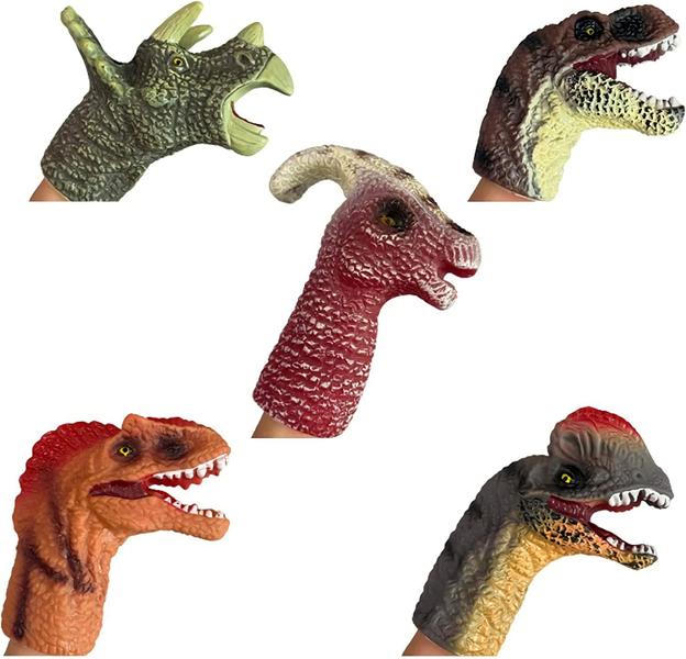 Imagem de Brinquedo Fantoche De Dedos Dinossauros Infantil Unissex