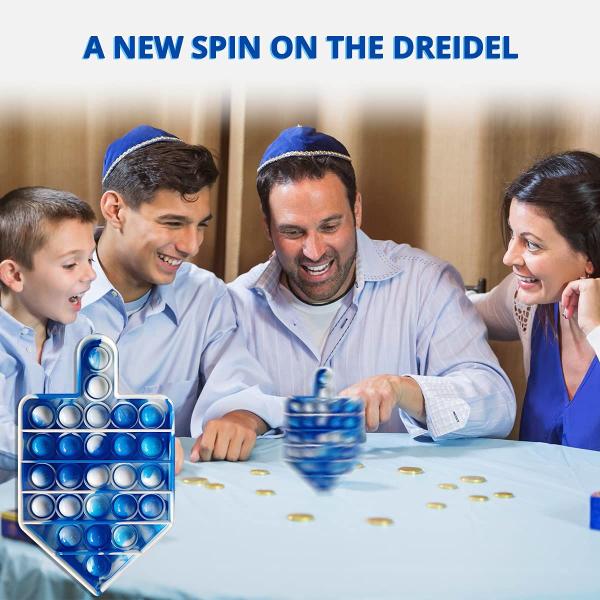 Imagem de Brinquedo Fidget GUARDMAN Poppit Dreidel Pop para presente de Hanukkah