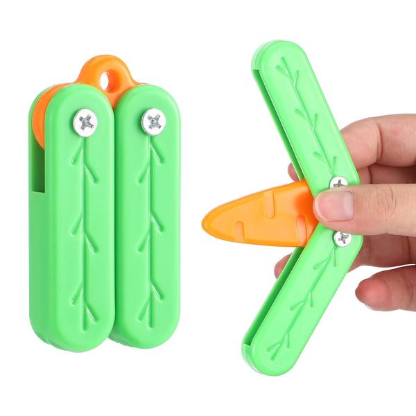 Imagem de Brinquedo Fidget Knife Silipull Carrot, 6 unidades para alívio do estresse