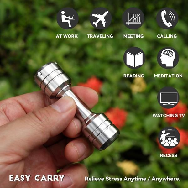 Imagem de Brinquedo Fidget WHWUE Finger Dumbbell Fidget Spinners Silver