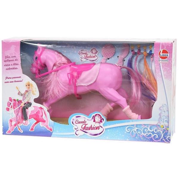 Imagem de Brinquedo Figura Cavalo Fashion Rosa E Acessorios Lider 2458