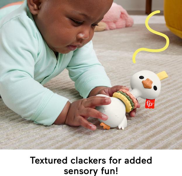 Imagem de Brinquedo Fisher-Price Clack & Quack Goose Rattle por mais de 3 meses