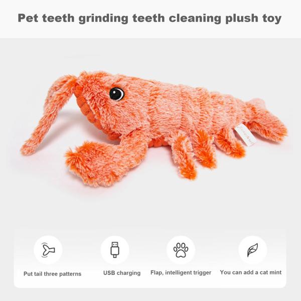 Imagem de Brinquedo Flopping Lobster Dog Naisicore USB recarregável de 26 cm