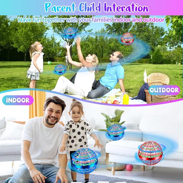 Imagem de Brinquedo Flying Orb Ball Toy M&HONG Flying Space Orb com luzes LED, pacote com 2 unidades