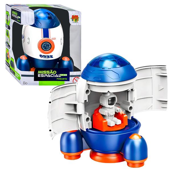 Imagem de Brinquedo Foguete Missão Espacial Cápsula Pullback Dm Toys