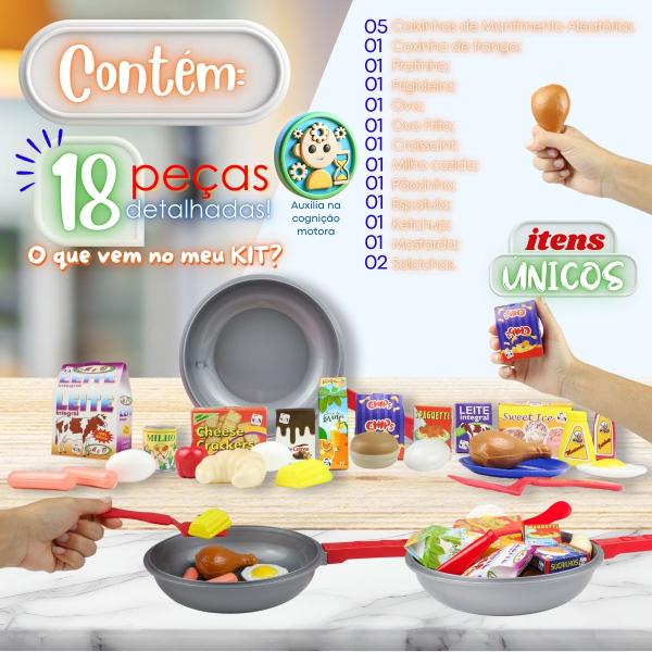 Imagem de Brinquedo Frigideira Gourmet Cozinha Presente Infantil