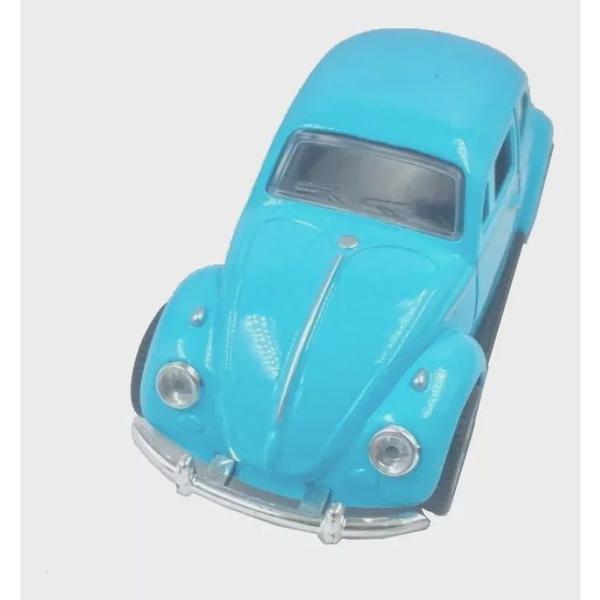 Imagem de Brinquedo Fusca Coleção Miniatura Fricção Abre As Portas Escala 1:32(azul)